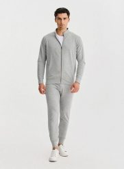 PAKO LORENTE - Szare spodnie dresowe. Szare spodnie materiałowe męskie Pako Lorente, xxl, bez wzorów, z bawełny. Za 119.99 zł.