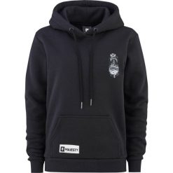 Bluza damska z kapturem MAJESTY. Czarne bluzy damskie Majesty, na zimę, bez wzorów, sportowe, bez ramiączek, z kapturem. Za 329.00 zł.