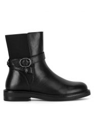U.S. Polo Assn. Botki ZOFIA001W/DLE1 Czarny. Czarne botki damskie U.S. Polo Assn., bez wzorów, ze skóry, bez obcasa, na płaskiej podeszwie, bez zapięcia. Za 419.99 zł.