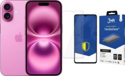 Smartfon Apple iPhone 16 128GB Pink (MYEA3) + FlexibleGlass. Różowe smartfony Apple. Za 3,285.00 zł.