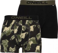 O Neill Męskie bokserki O'neill MEN BOXER CAMO & PLAIN 2PK rozmiar L. Zielone bokserki męskie O Neill, bez wzorów. Za 60.98 zł.