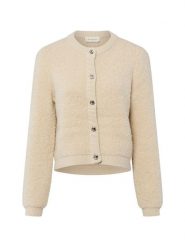 Msch Copenhagen Kardigan z wełną i alpaką - MSCHNerida Kobiety Sztuczne włókno beżowy, L/XL. Brązowe kardigany damskie MSCH Copenhagen, l, bez wzorów, z wełny, eleganckie, bez kołnierzyka. Za 379.95 zł.