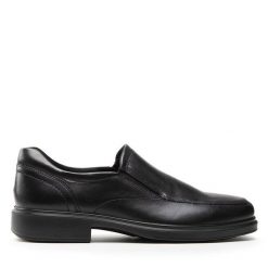 Półbuty ECCO. Czarne buty wizytowe męskie ecco, bez wzorów, bez obcasa, bez zapięcia. Za 729.99 zł.