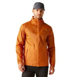 Męska Kurtka Kieszonkowa + Worek Pack It III. Brązowe kurtki męskie Regatta, m, bez wzorów, z materiału, z kapturem. Za 248.99 zł.