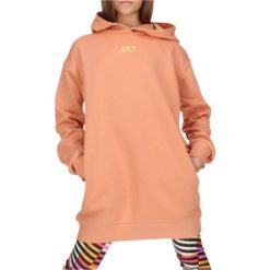 Bluza polarowa Nike Club. Brązowe bluzy damskie Nike, bez wzorów, z dresówki, sportowe, bez ramiączek, bez kaptura. Za 228.99 zł.