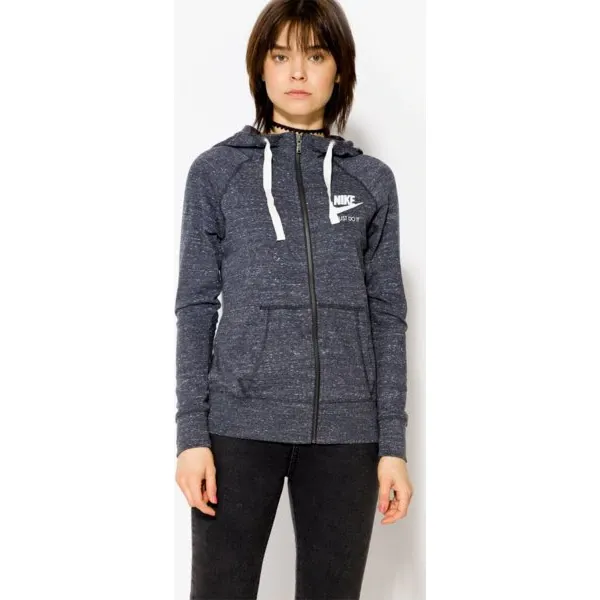 Nike Bluza W Nsw Gym Vntg Hoodie Fz , granatowy, rozmiar XS. Niebieskie bluzy damskie Nike, s, bez wzorów, z bawełny, vintage, bez ramiączek, bez kaptura. W wyprzedaży za 199.99 zł.