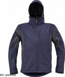 CERVA DAYBORO softshell - męska kurtka softshellowa, odpinany kaptur, odblaskowe elementy, 100% poliester - granatowy S. Niebieskie kurtki męskie CERVA, m, bez wzorów, z poliesteru, bez kaptura. Za 232.39 zł.
