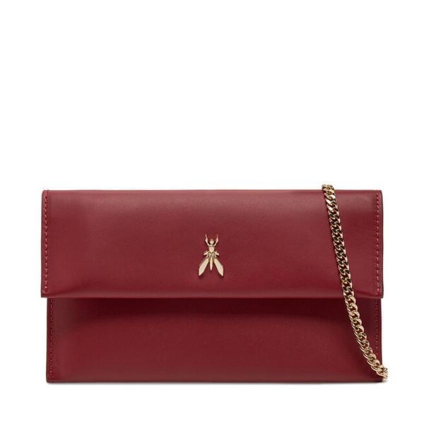 Torebka Patrizia Pepe. Czerwone torebki do ręki damskie Patrizia Pepe, bez wzorów, bez dodatków. Za 439.99 zł.