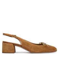 Czółenka HÖGL. Brązowe czółenka damskie HÖGL, bez wzorów, bez obcasa, bez zapięcia. Za 739.99 zł.