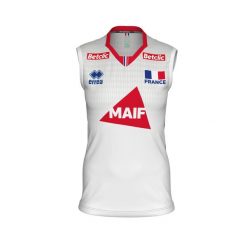 Kurtka wyjazdowa damska Francja 2025/26. Białe kurtki sportowe damskie ERREA, l, bez wzorów, z materiału, bez ramiączek, bez kaptura, na fitness i siłownię. Za 309.00 zł.