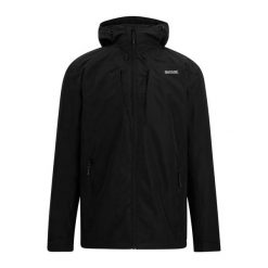 Męska Wodoodporna Kurtka Calderdale Colour Block. Czarne kurtki męskie Regatta, m, bez wzorów, sportowe, bez kaptura. Za 271.99 zł.