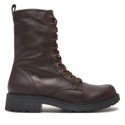 Botki Clarks. Brązowe botki damskie Clarks, bez wzorów, bez obcasa, na płaskiej podeszwie, bez zapięcia. Za 719.99 zł.