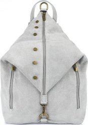 Vera Pelle Jasnoszary Włoski Stylowy Plecak Damski Skórzany Zamsz A4 W14. Plecaki damskie Vera Pelle, bez wzorów, z zamszu, eleganckie. Za 214.49 zł.