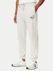 Tommy Jeans Spodnie dresowe DM0DM23593 Szary jasny Regular Fit. Szare spodnie sportowe męskie Tommy Jeans, l, bez wzorów, z bawełny. Za 289.99 zł.