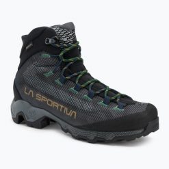 Buty trekkingowe męskie La Sportiva Aequilibrium Hike GTX. Czarne buty zimowe męskie La Sportiva, bez zapięcia. Za 999.99 zł.