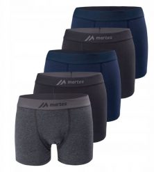 Beon Męskie bokserki Martes essentials RAVOR 5PACK black/grey/navy rozmiar XXL. Czarne bokserki męskie Beon, bez wzorów. Za 73.86 zł.