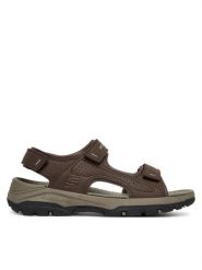 Skechers Sandały Tresmen - Garo 204105/CHOC Brązowy. Brązowe sandały męskie Skechers, bez wzorów, ze skóry, bez zapięcia. Za 259.99 zł.