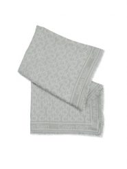 Calvin Klein Chusta Monogram Jacquard K60K608779 Szary. Szare rękawiczki damskie Calvin Klein, bez wzorów, z materiału. Za 289.99 zł.