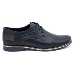 Mario Pala Buty męskie wizytowe 870 granatowe niebieskie. Niebieskie buty wizytowe męskie bez wzorów, z jeansu, bez obcasa, bez zapięcia. Za 367.89 zł.