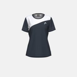 TIE-BREAK Damska Koszulka Tenisowa. Niebieskie bluzki damskie Head, bez wzorów, sportowe, z asymetrycznym kołnierzem, bez ramiączek. Za 260.00 zł.