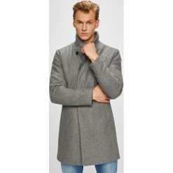 Premium by Jack&Jones - Płaszcz. Szare płaszcze męskie Premium by Jack&Jones, m, bez wzorów, z materiału, bez kołnierzyka, bez kaptura. W wyprzedaży za 499.90 zł.