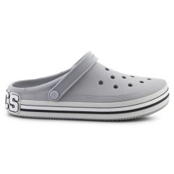 Klapki Crocs Off Court Logo Clog 209651-1FT szare. Szare klapki męskie bez wzorów, z materiału, bez zapięcia. Za 380.97 zł.