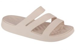 Klapki damskie Crocs 209587160. Brązowe klapki damskie Crocs, bez wzorów, z materiału, bez obcasa, bez zapięcia. Za 256.00 zł.