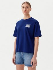 Napapijri T-Shirt S-Nice NP0A4IG4 Niebieski Regular Fit. Niebieskie t-shirty damskie Napapijri, l, bez wzorów, z bawełny, bez kołnierzyka, bez ramiączek. Za 129.99 zł.