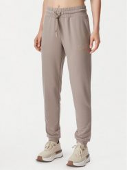 EA7 Emporio Armani Spodnie dresowe 8NTP66 TJ9RZ U6100 Beżowy ciemny Regular Fit. Brązowe spodnie dresowe damskie EA7 Emporio Armani, bez wzorów, z dresówki. Za 514.99 zł.
