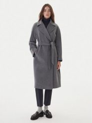 Weekend Max Mara Płaszcz wełniany Resina 2525016102 Szary Regular Fit. Szare płaszcze damskie Weekend Max Mara, na zimę, bez wzorów, z wełny, bez kołnierzyka, bez kaptura. Za 3,469.00 zł.