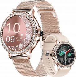 Smartwatch Giewont Veltori VT320-1 Złoty, Różowy. Czerwone zegarki smartwatch Giewont, bez wzorów. Za 162.50 zł.