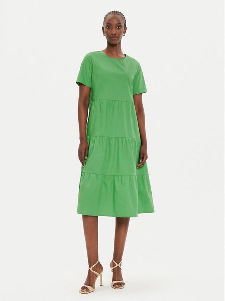 Noisy May Sukienka codzienna Caroline 27027099 Zielony Loose Fit. Zielone sukienki damskie Noisy May, na co dzień, s, bez wzorów, z bawełny, bez kołnierzyka, bez ramiączek, proste. Za 89.99 zł.