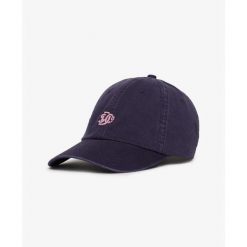 Damska czapka z daszkiem Superdry. Niebieskie czapki damskie Superdry, bez wzorów, klasyczne. Za 147.55 zł.