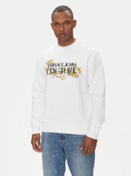 Versace Jeans Couture Bluza 78GAIC06 Biały Regular Fit. Białe bluzy męskie Versace Jeans Couture, m, bez wzorów, z bawełny, bez ramiączek, bez kaptura. Za 599.99 zł.