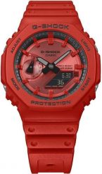 Zegarek Casio Zegarek Męski Casio G-Shock Carbon Core Guard GA-2100RRB-4A (Koperta 45,4 mm). Zegarki męskie Casio, bez wzorów. Za 519.99 zł.