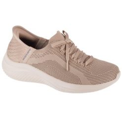 Buty sportowe Sneakersy damskie, Slip-Ins Ultra Flex 3.0 - Brilliant. Brązowe obuwie sportowe damskie Skechers, bez wzorów, bez zapięcia, trekkingowe, Skechers Sport. Za 339.99 zł.