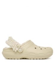 Crocs Klapki Classic Fleece Lined Clog Quartz 211396 Beżowy. Brązowe klapki damskie Crocs, bez wzorów, z tworzywa sztucznego, bez obcasa, bez zapięcia. Za 259.99 zł.