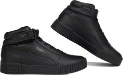Puma Buty damskie Puma Carina 2.0 Mid czarne 385851 01 40. Czarne obuwie sportowe damskie Puma, bez wzorów, bez zapięcia. Za 282.71 zł.