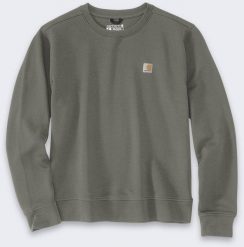 Bluza Carhartt French Terry Dusty Olive. Zielone bluzy męskie Mitchell & Ness, m, bez wzorów, bez ramiączek, bez kaptura. Za 225.43 zł.