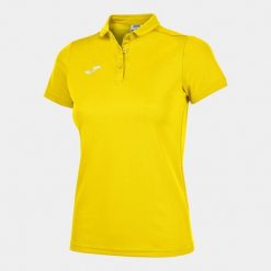 Koszulka polo do tenisa damska Joma Hobby. Żółte bluzki damskie Joma, s, bez wzorów, sportowe, bez kołnierzyka, bez ramiączek. W wyprzedaży za 111.15 zł.