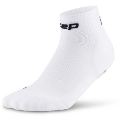Męskie skarpety kompresyjne do biegania sportowe za kostkę Core Run CEP. Białe buty sportowe męskie CEP, bez wzorów, z elastanu. Za 64.00 zł.
