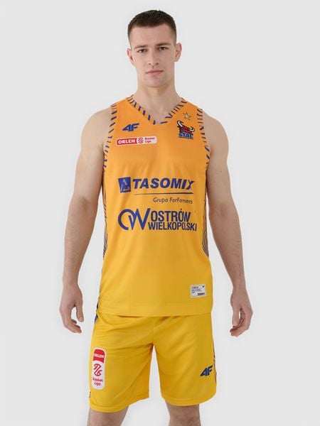 4F Koszulka meczowa replika domowa z sezonu 2024/25 męska 4F x PLK - Stal Ostrów Wielkopolski - multikolor L. Koszulki sportowe męskie 4F, l, bez wzorów, z dzianiny, bez ramiączek, na fitness i siłownię. Za 219.99 zł.