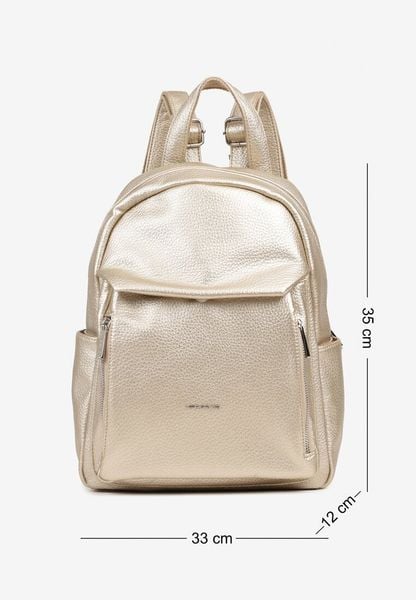 Złoty Plecak z Ozdobnym Napisem Niluvisa. Żółte plecaki damskie Born2be, bez wzorów, z jeansu, biznesowe. Za 189.99 zł.