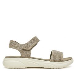 Sandały Clara Barson. Brązowe sandały damskie Clara Barson, bez wzorów, bez obcasa, na płaskiej podeszwie, bez zapięcia. Za 129.99 zł.
