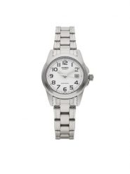 Casio Zegarek LTP-1259PD -7BEG Srebrny. Szare, cyfrowe zegarki damskie Casio, srebrne. Za 219.99 zł.