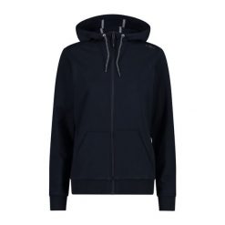 Bluza damska z kapturem CMP. Niebieskie bluzy damskie CMP, l, bez wzorów, z bawełny, bez ramiączek, z kapturem. Za 285.70 zł.
