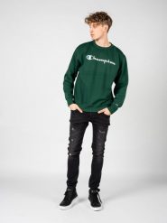 Champion Bluza | HBGF88HY07718 | Mężczyzna | Zielony. Zielone bluzy męskie Champion, m, bez wzorów, z bawełny, bez ramiączek, bez kaptura. W wyprzedaży za 129.00 zł.