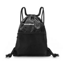 Plecak sportowy outdoorowy podróżny. Czarne plecaki męskie ROCKBROS, bez wzorów, z materiału, sportowe. Za 112.99 zł.