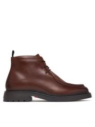 Tommy Hilfiger Trzewiki Corporate Casual Lth Moc Chukka FM0FM05987 Brązowy. Brązowe botki męskie Tommy Hilfiger, bez wzorów, ze skóry, casualowe, bez obcasa, bez zapięcia. Za 749.99 zł.