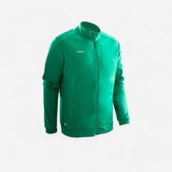 Bluza piłkarska treningowa Kipsta Essential. Zielone bluzy męskie KIPSTA, l, bez wzorów, z elastanu, sportowe, bez ramiączek, bez kaptura. Za 79.99 zł.